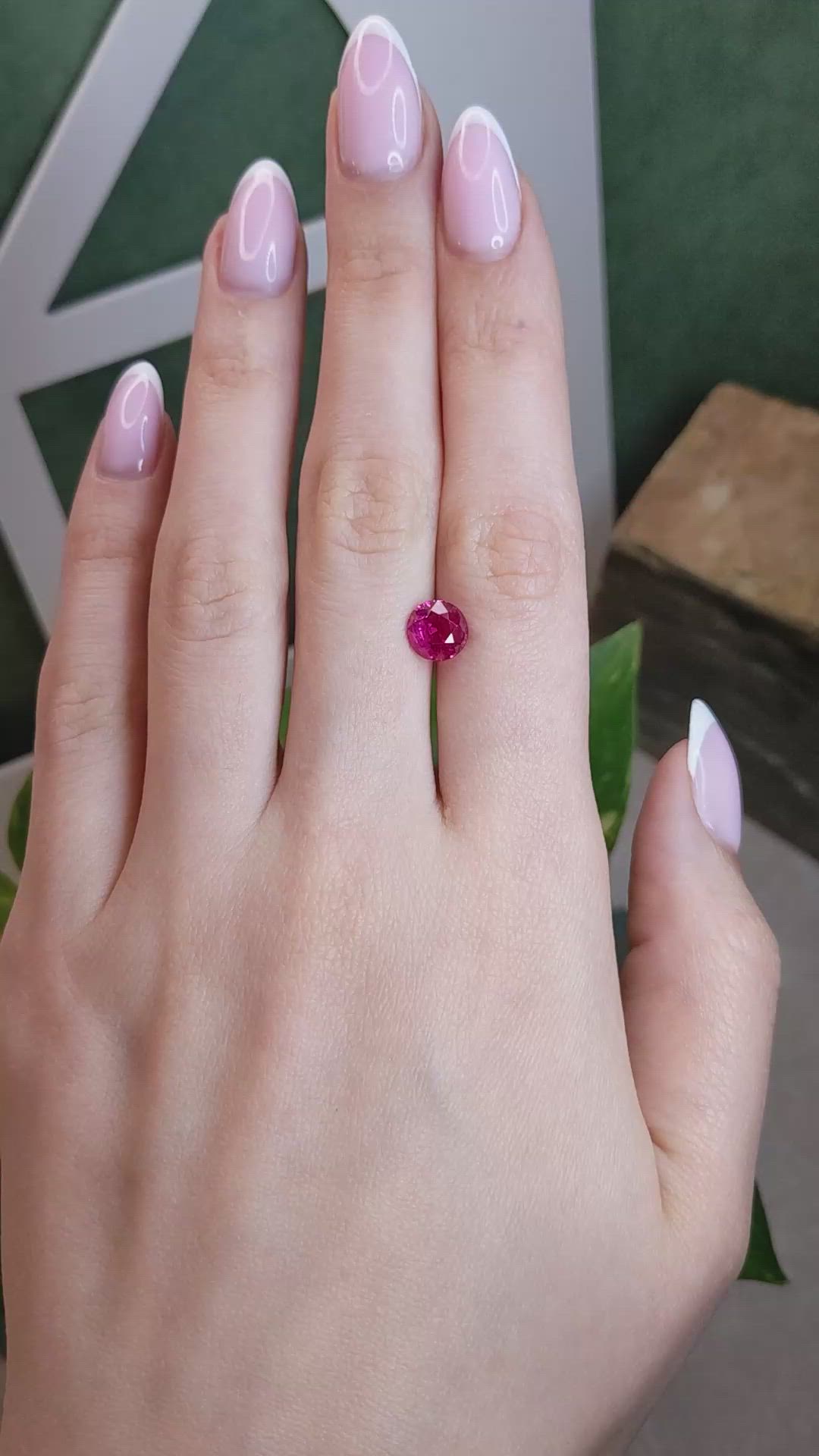 2.13 Ct. Pinkish Red Ruby from Mozambique Size Video
