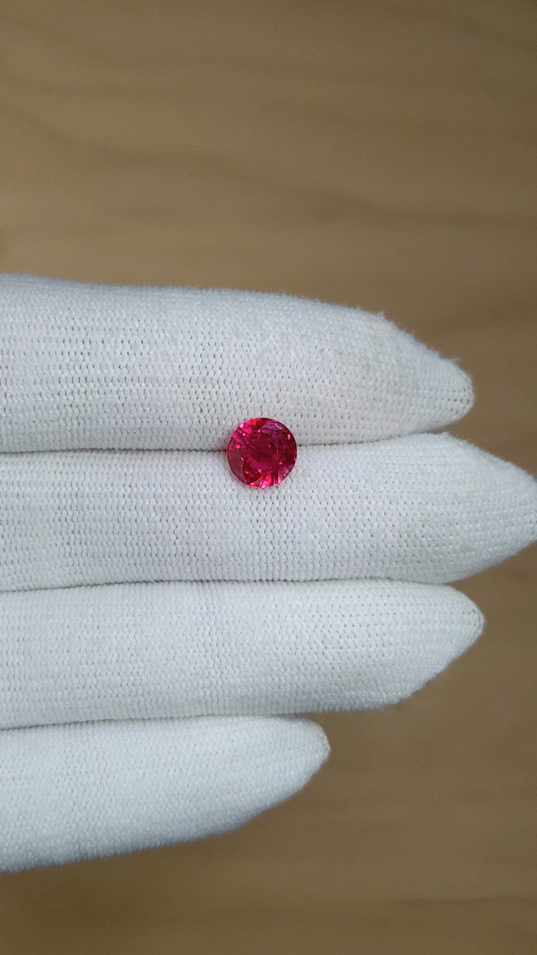 2.13 Ct. Pinkish Red Ruby from Mozambique Size Video