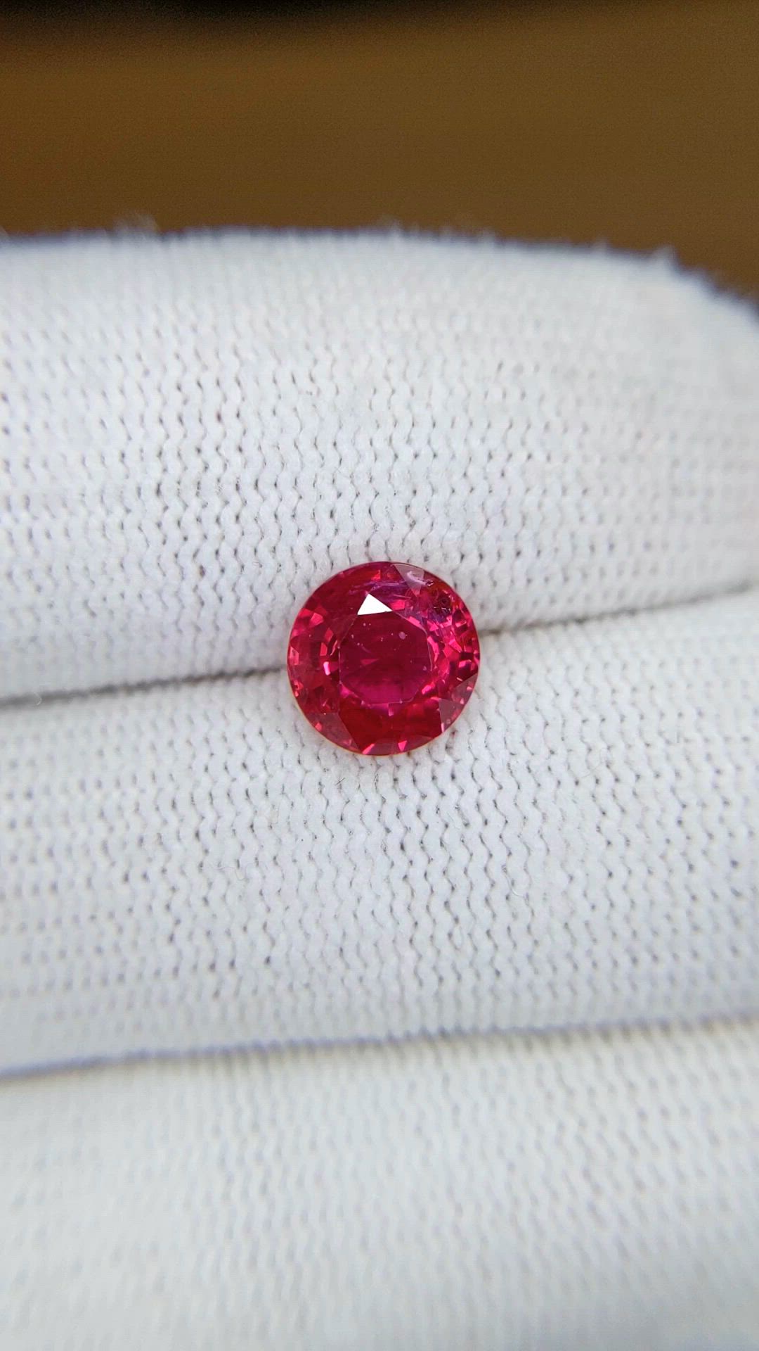 2.13 Ct. Pinkish Red Ruby from Mozambique Size Video