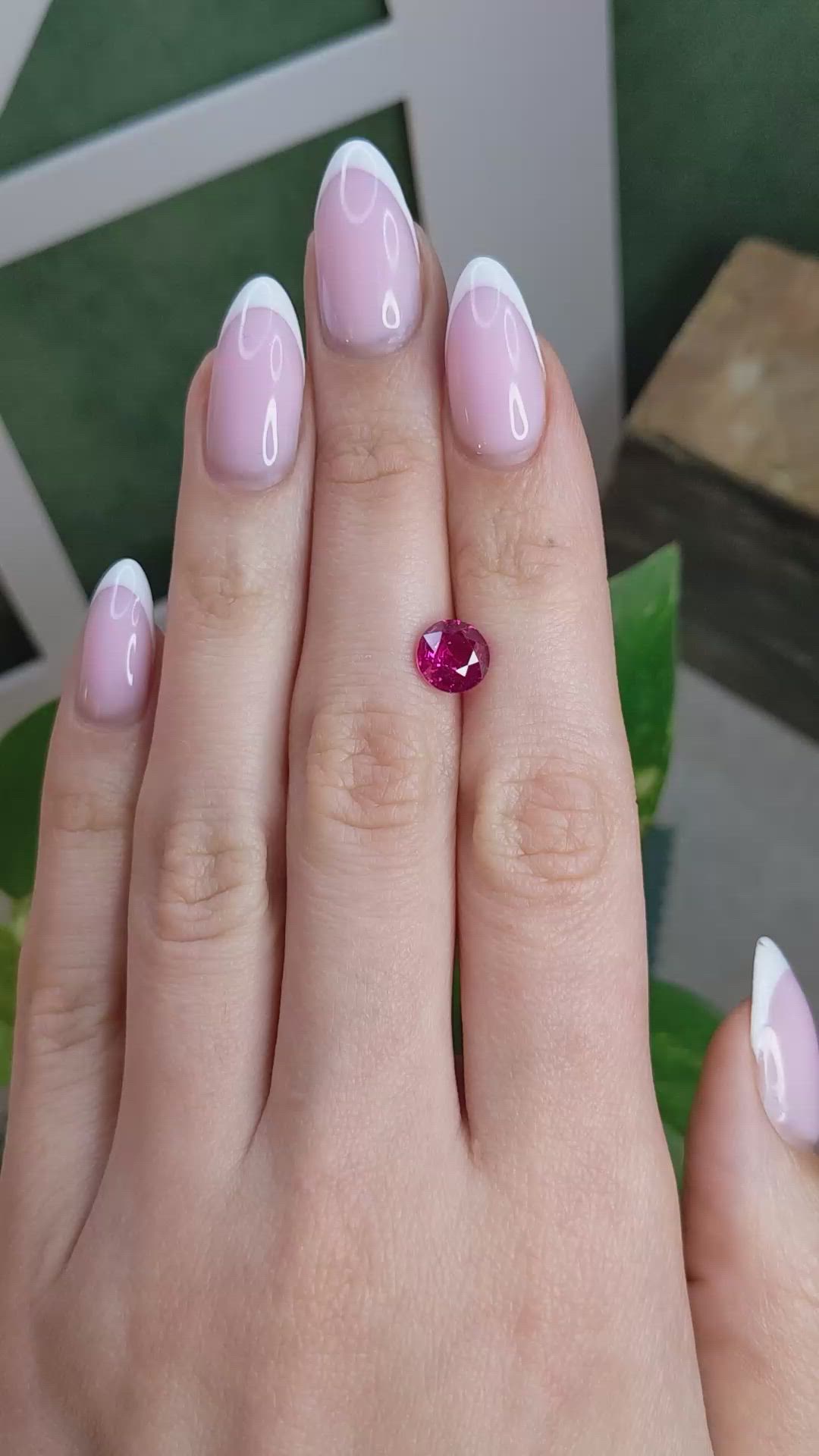 2.13 Ct. Pinkish Red Ruby from Mozambique Size Video