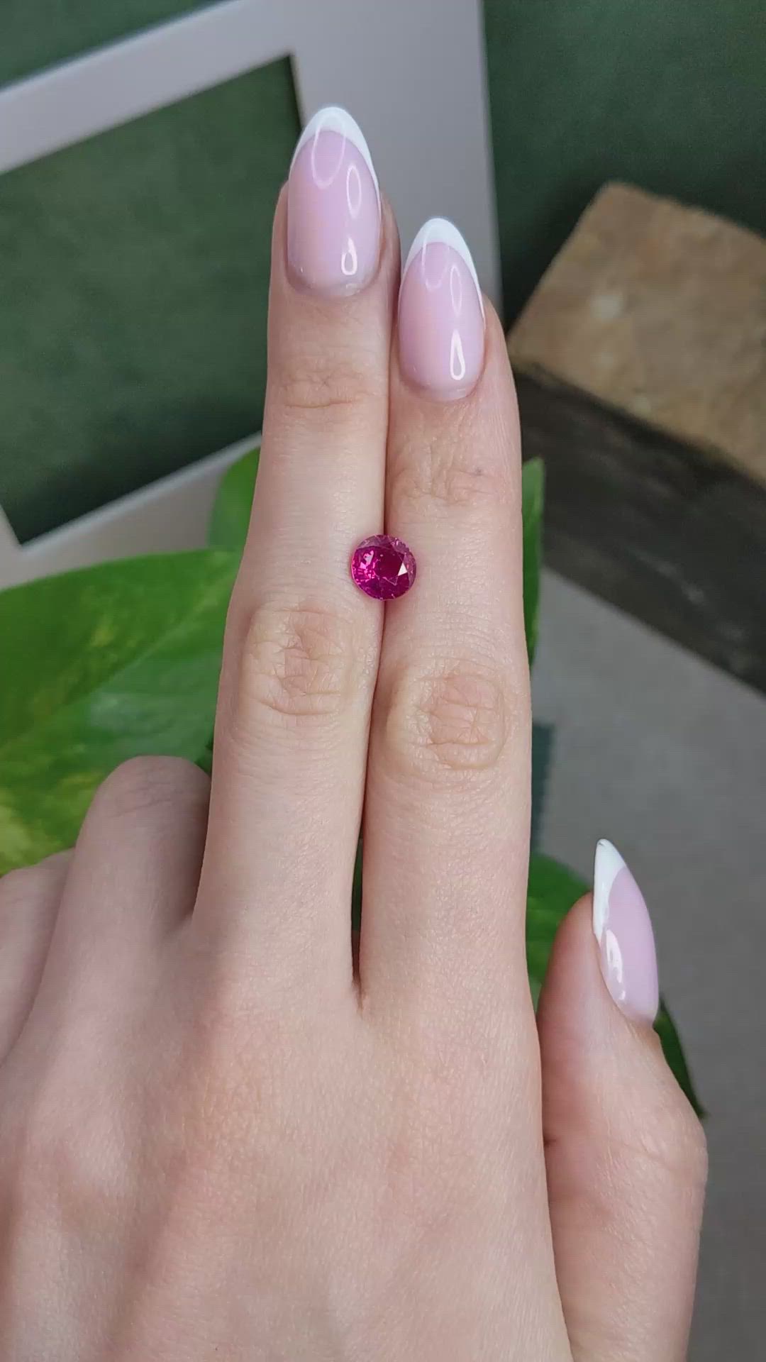 2.13 Ct. Pinkish Red Ruby from Mozambique Size Video
