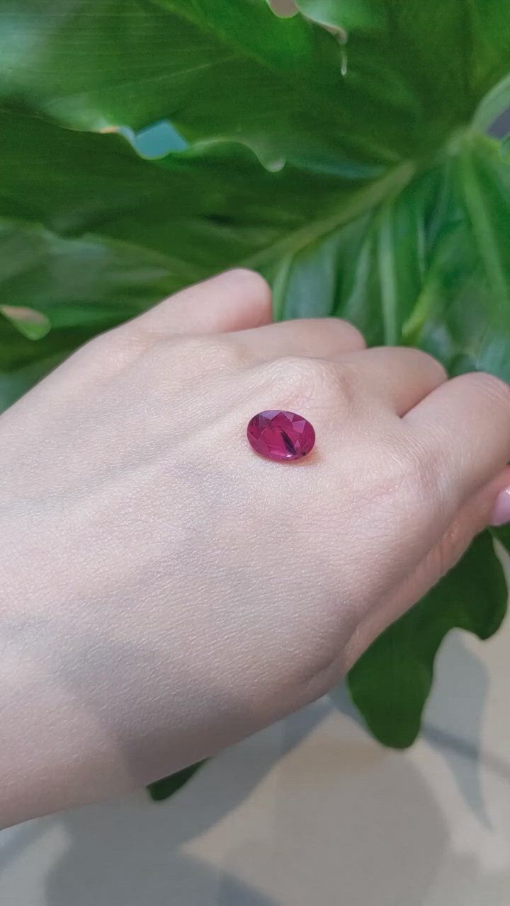 4.26 Ct. Pinkish Red Ruby from Madagascar Size Video
