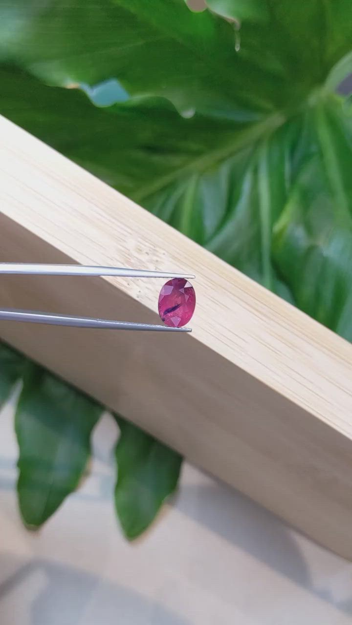 4.26 Ct. Pinkish Red Ruby from Madagascar Size Video