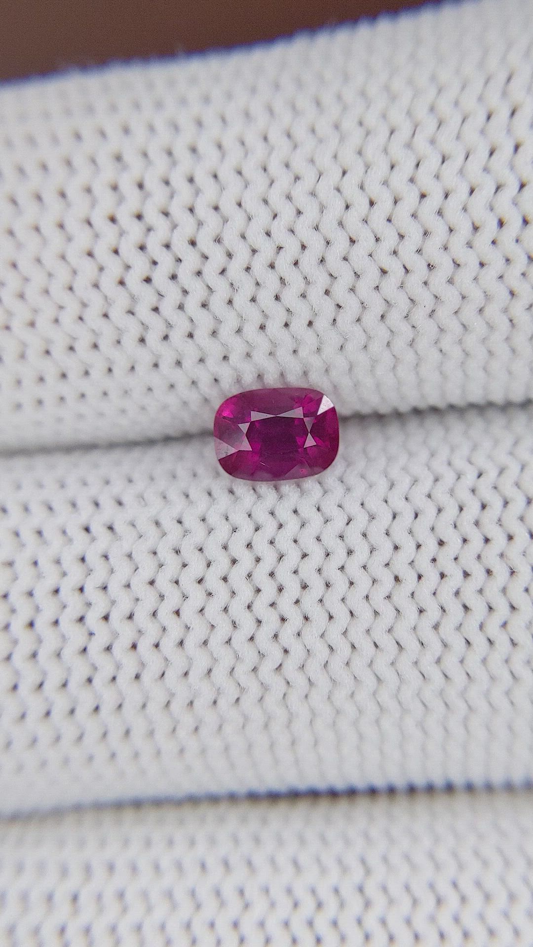 0.73 Ct. Pinkish Red Ruby from Madagascar Size Video