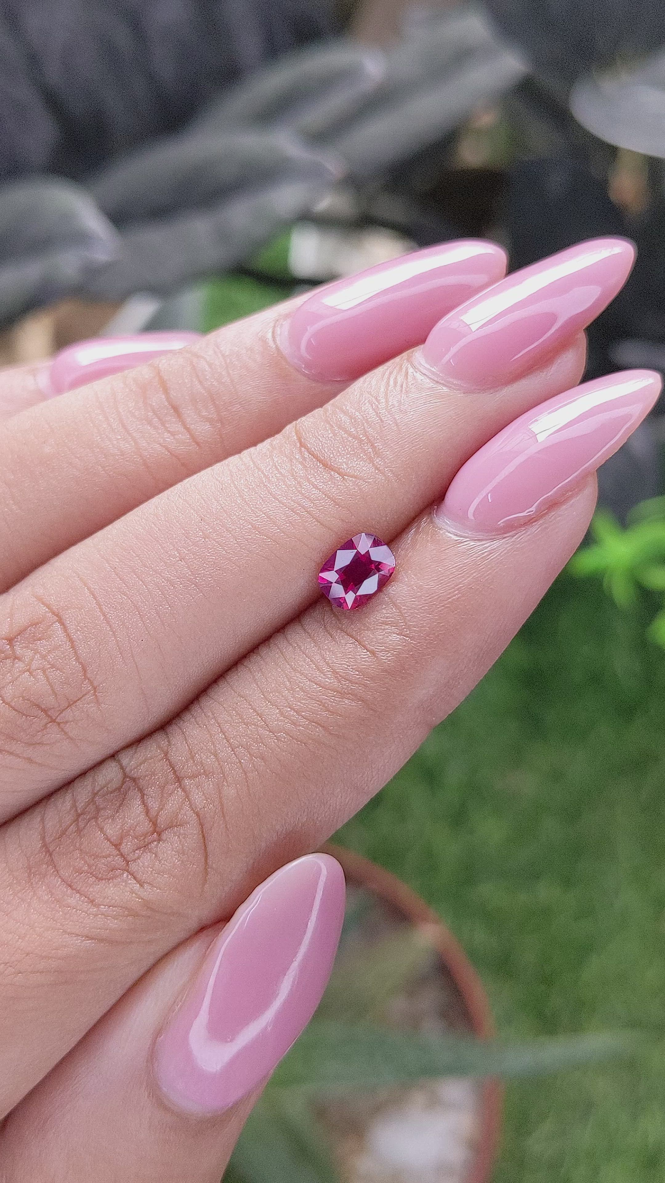 0.73 Ct. Pinkish Red Ruby from Madagascar Size Video