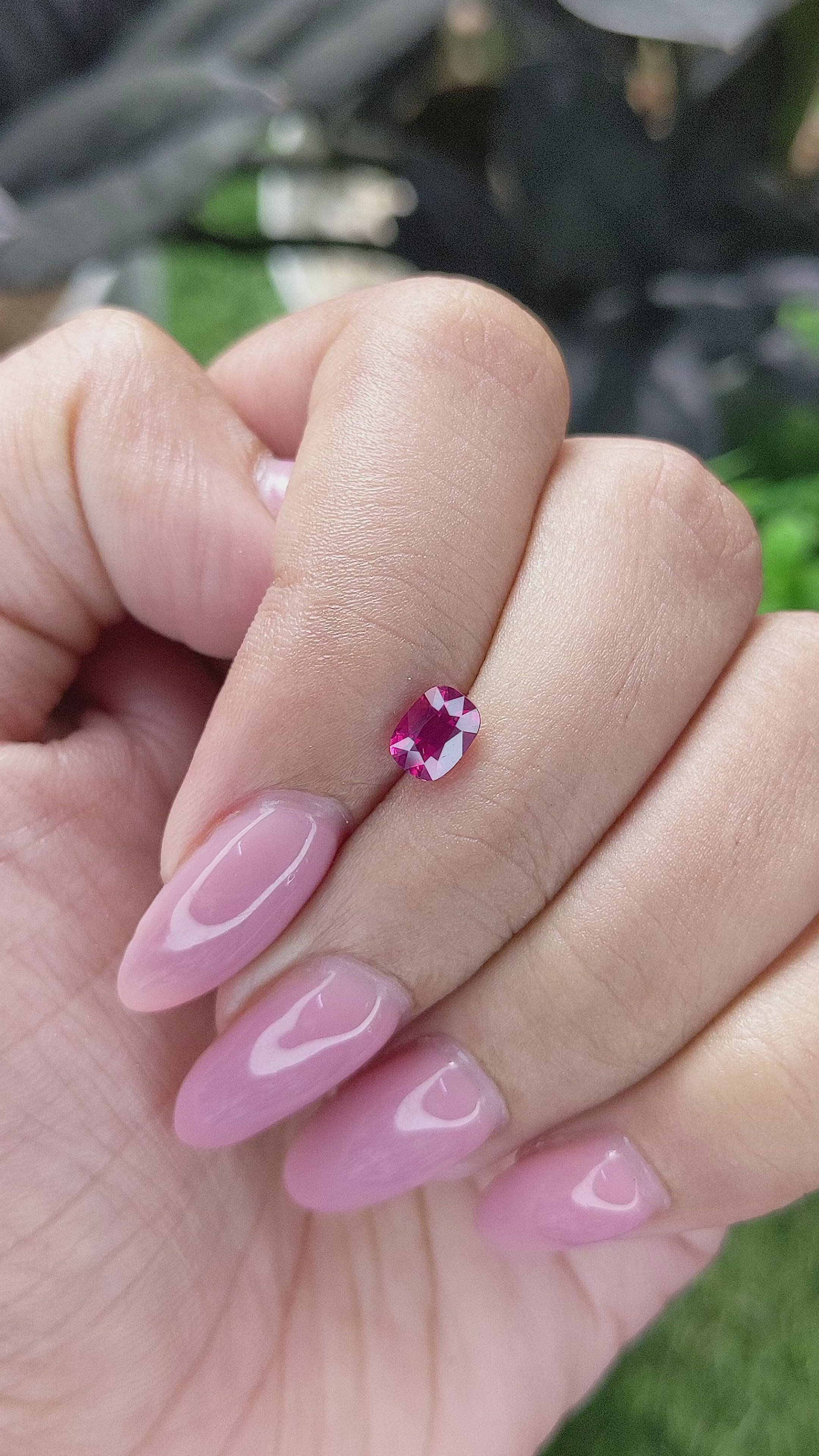 0.73 Ct. Pinkish Red Ruby from Madagascar Size Video