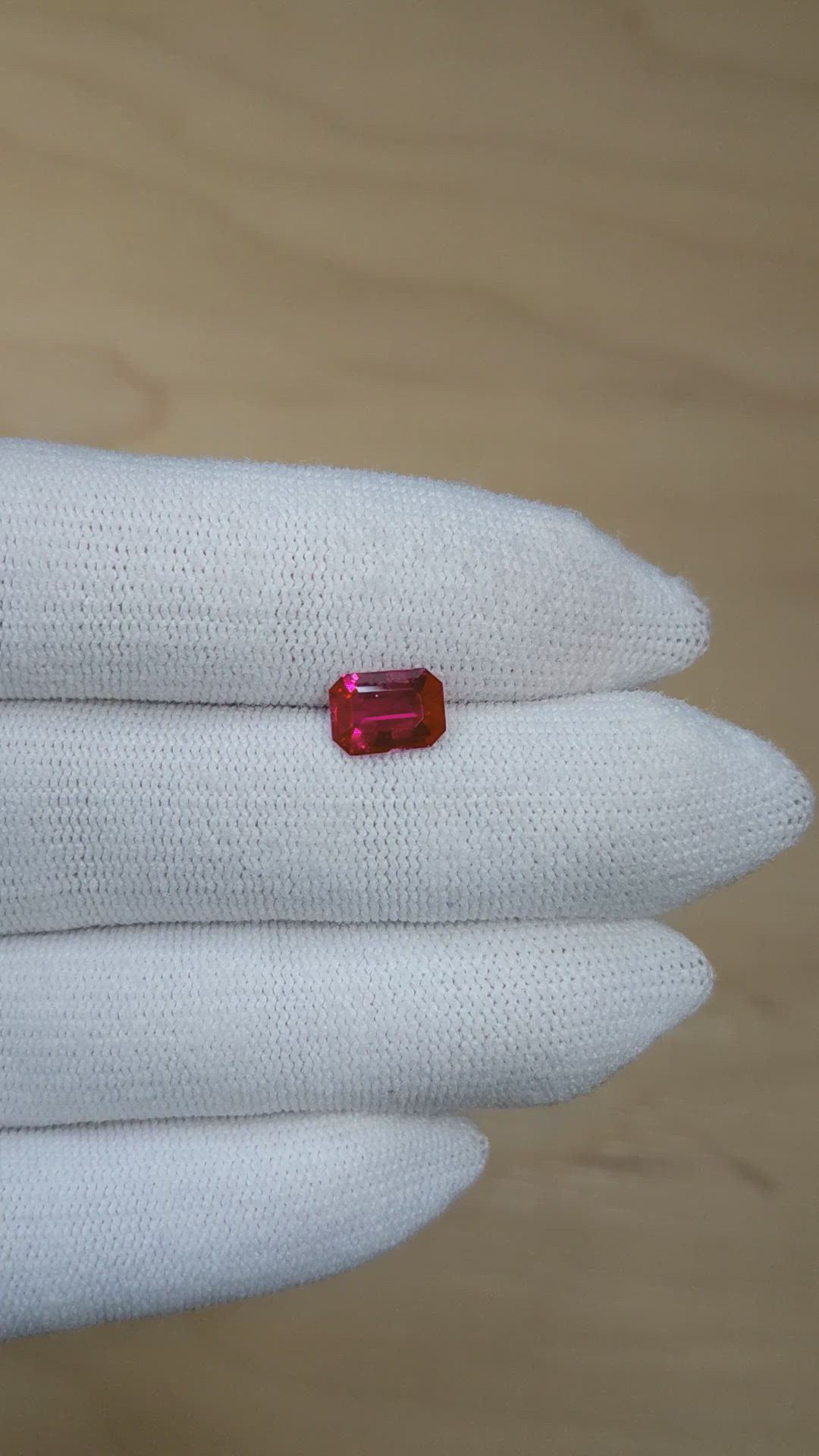 1.59 Ct. Ruby from Mozambique Size Video