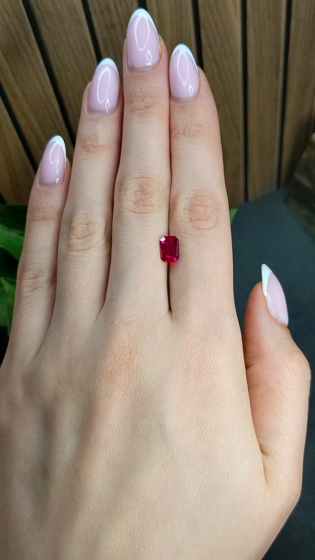 1.59 Ct. Ruby from Mozambique Size Video