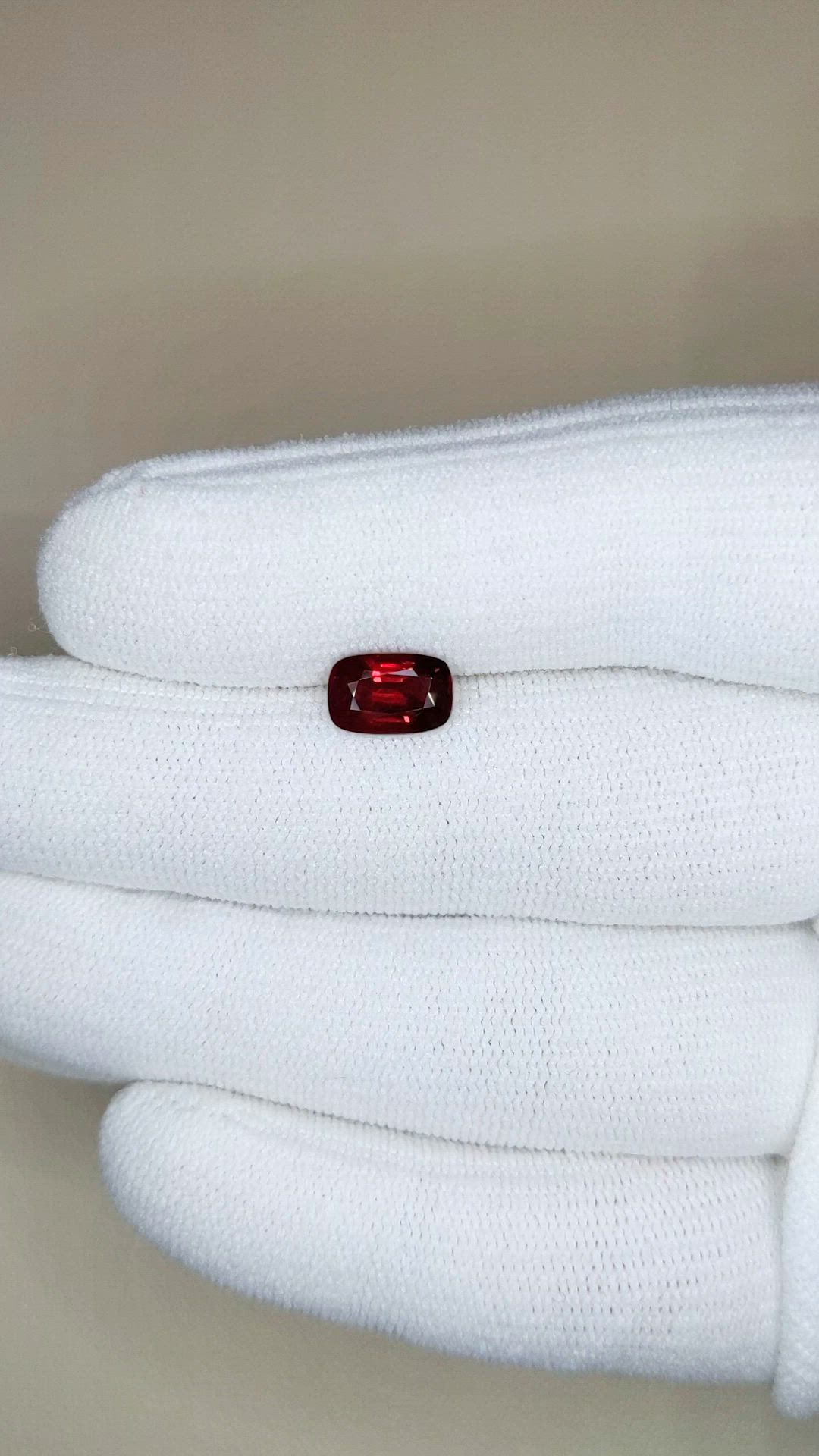 2.09 Ct. Purplish Red Ruby from Mozambique Size Video