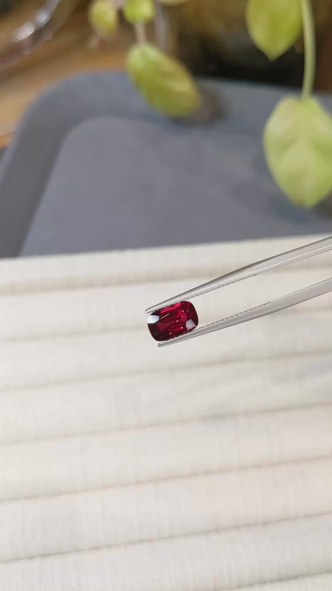 2.09 Ct. Purplish Red Ruby from Mozambique Size Video