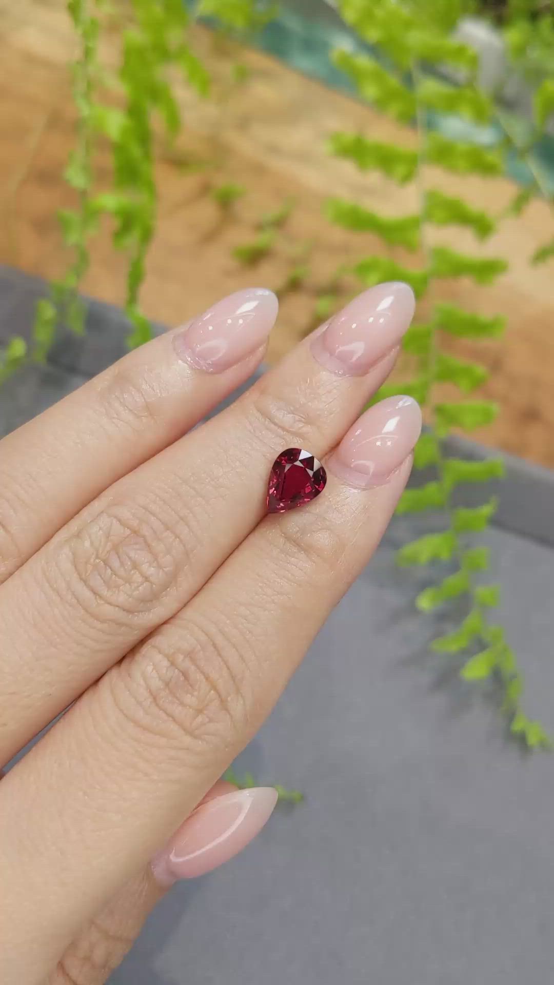 2.68 Ct. Purplish Red Ruby from Mozambique Size Video