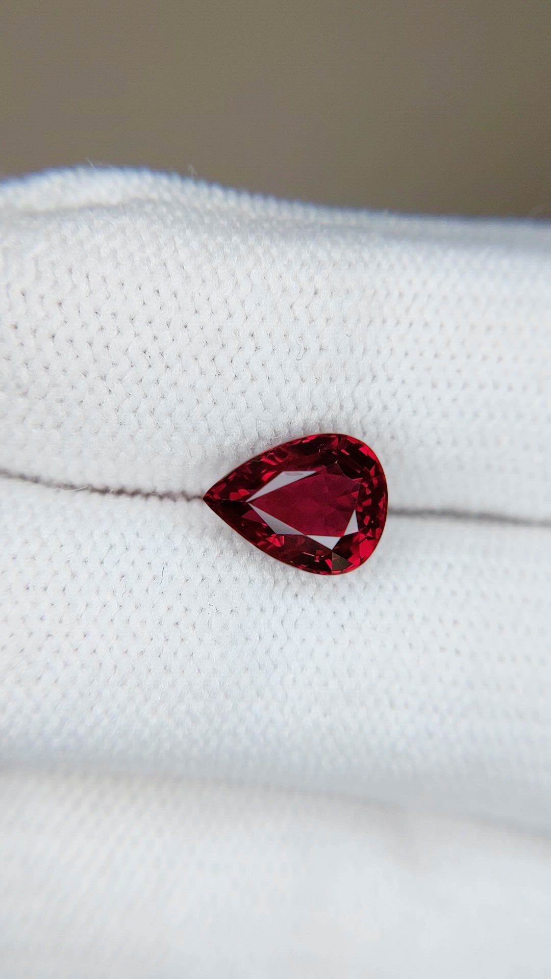 2.68 Ct. Purplish Red Ruby from Mozambique Size Video