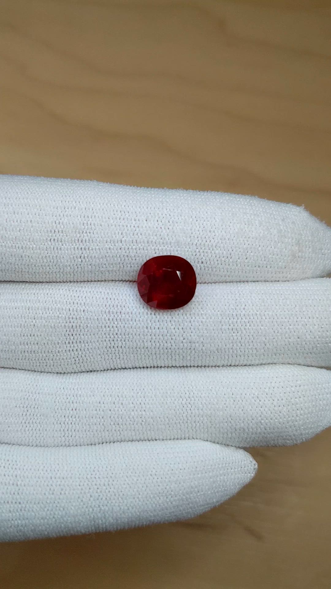 6.42 Ct. Ruby from Mozambique Size Video