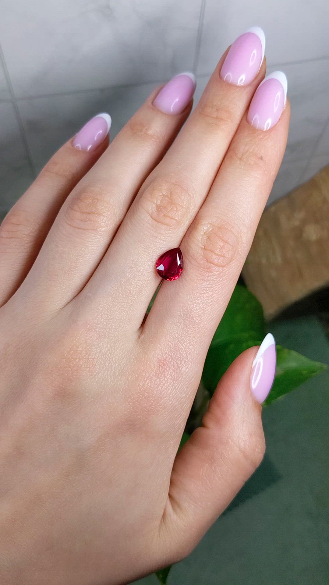 2.34 Ct. Ruby from Mozambique Size Video