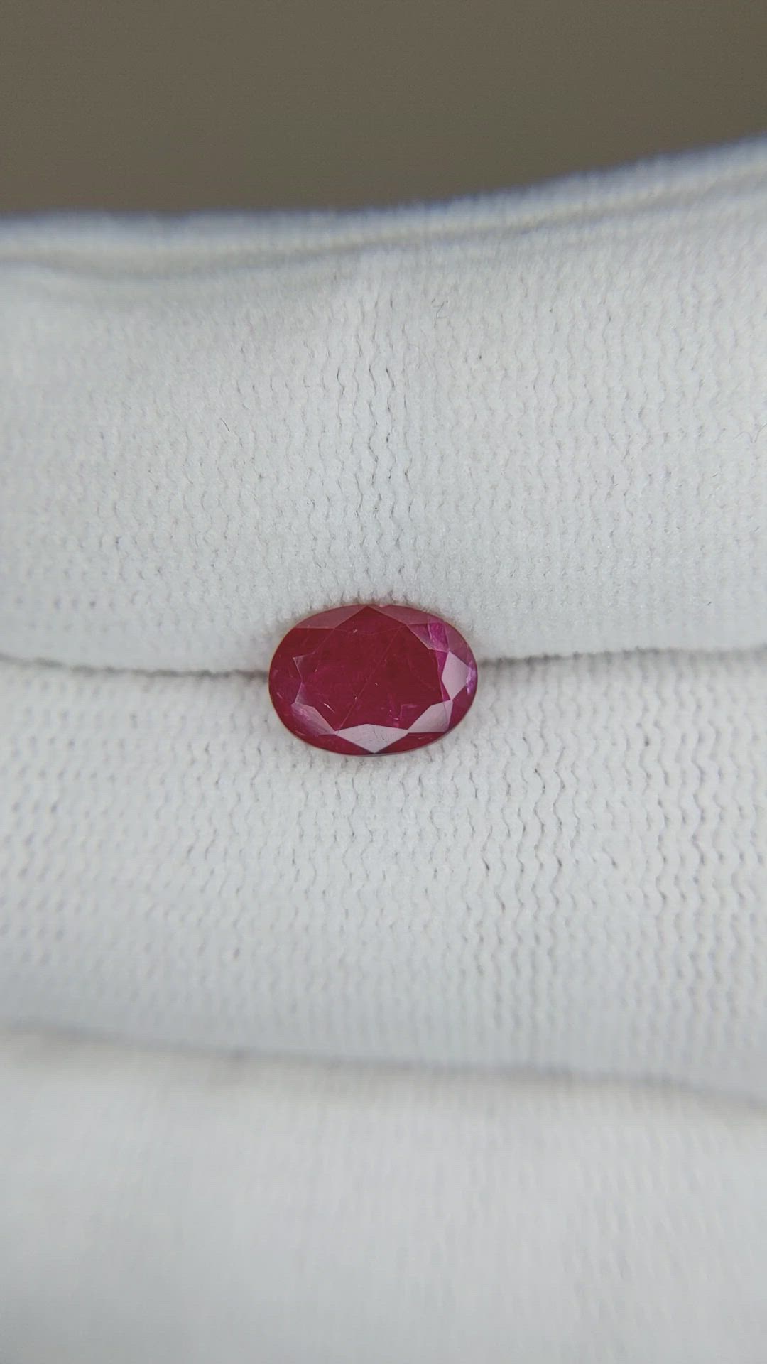 1.45 Ct. Purplish Red Ruby from Mozambique Size Video
