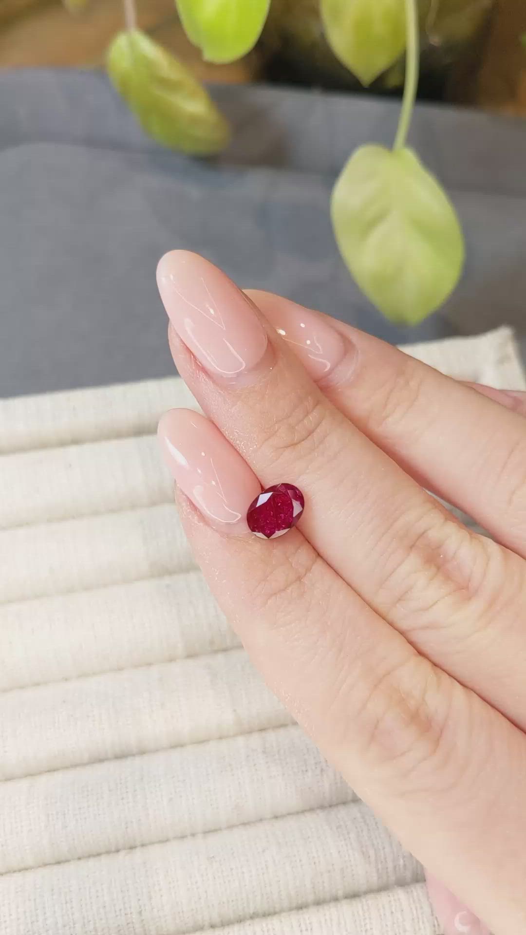 1.45 Ct. Purplish Red Ruby from Mozambique Size Video