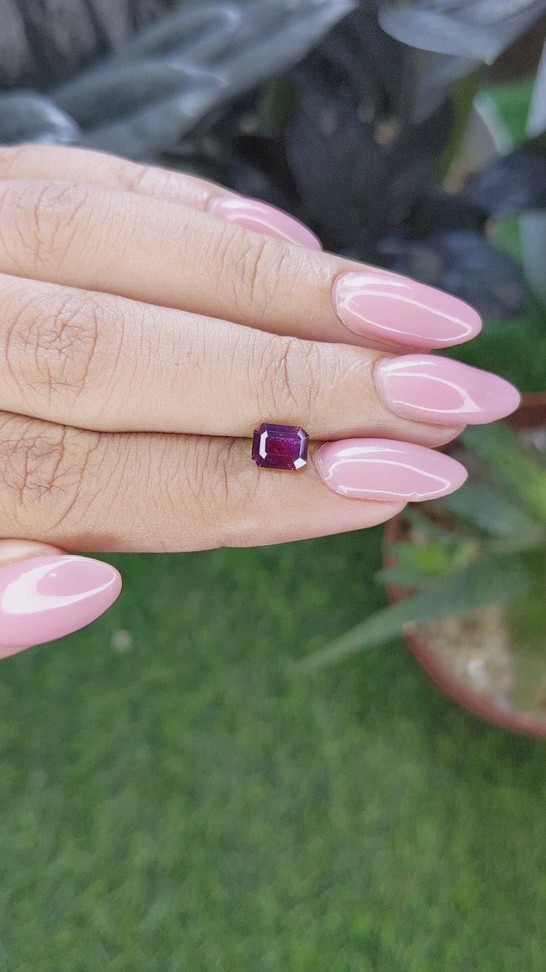 1.16 Ct. Purplish Red Ruby from Madagascar Size Video