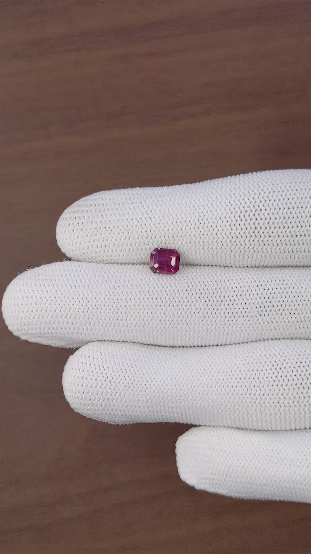 1.15 Ct. Purplish Red Ruby from Madagascar Size Video