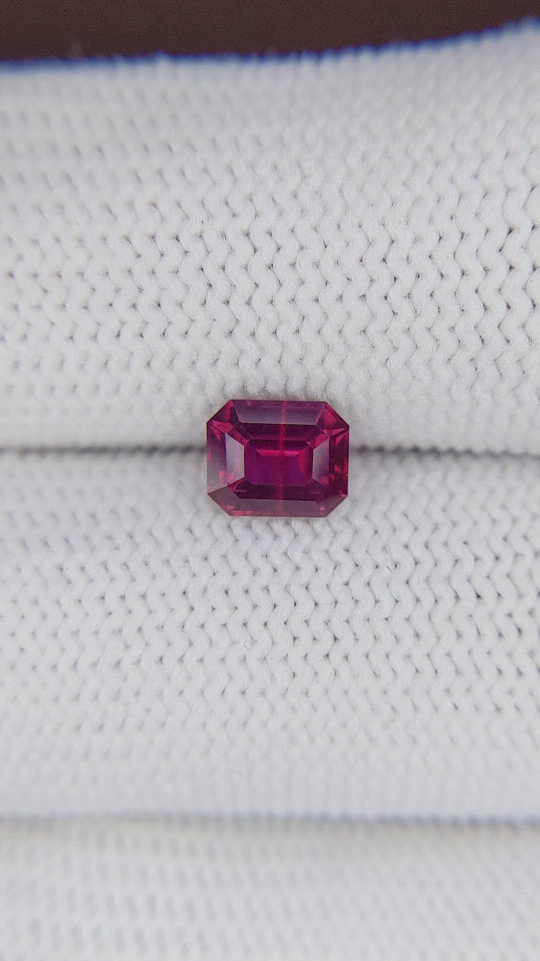 1.15 Ct. Purplish Red Ruby from Madagascar Size Video