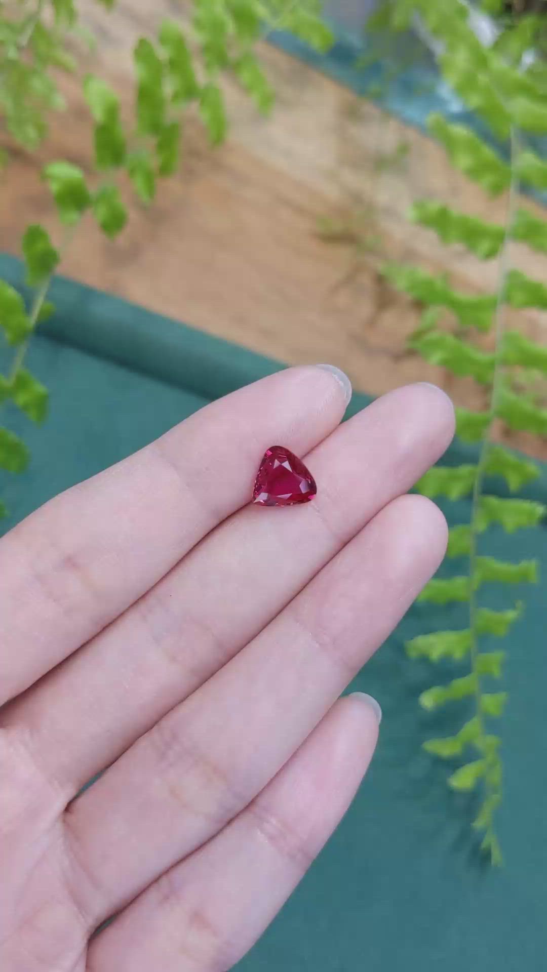 2.18 Ct. Pinkish Red Ruby from Mozambique Size Video