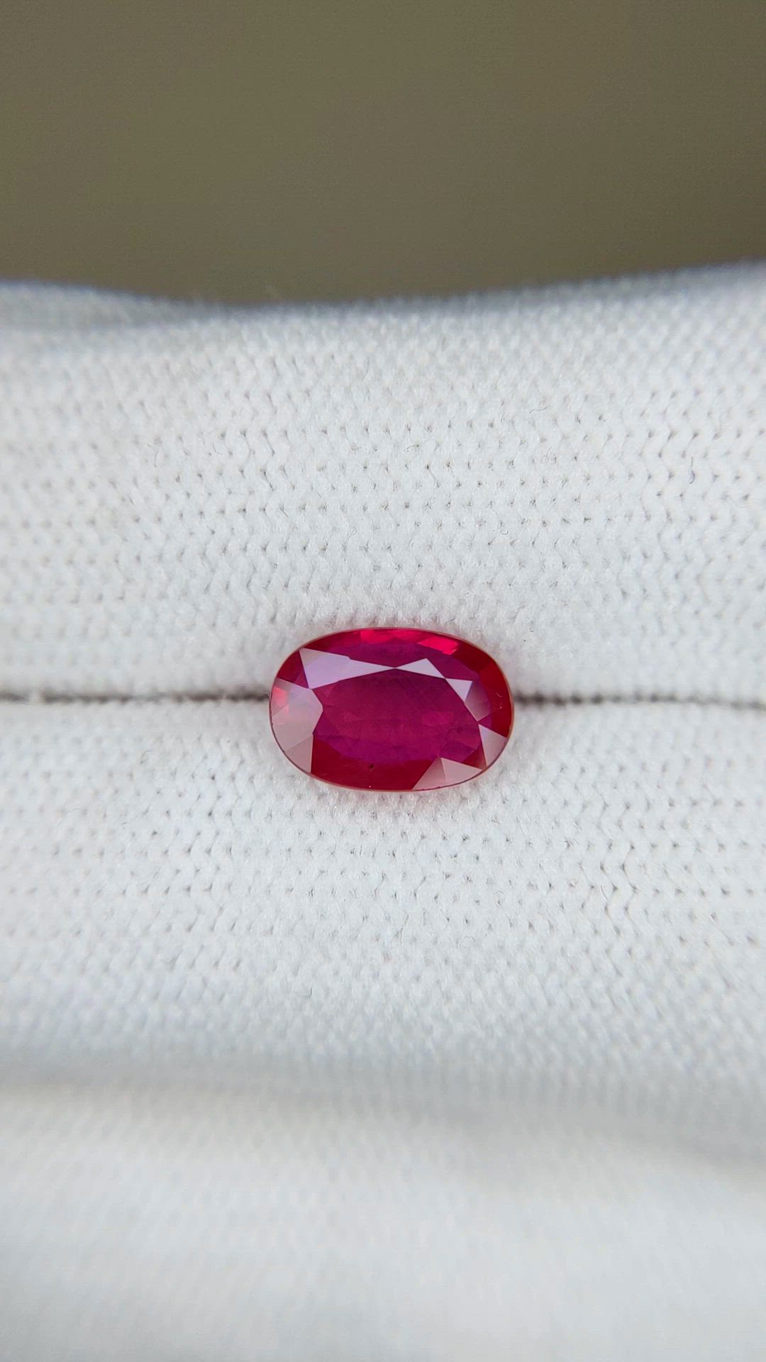 1.65 Ct. Pinkish Red Ruby from Mozambique Size Video