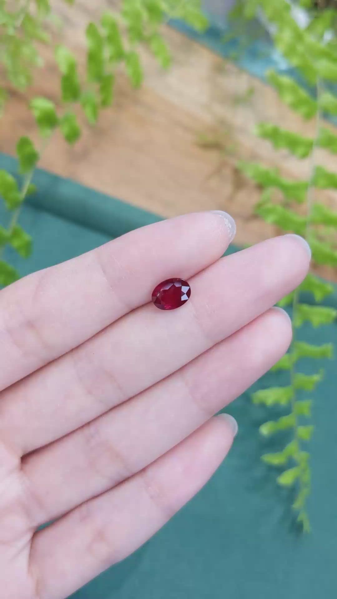 1.68 Ct. Purplish Red Ruby from Mozambique Size Video
