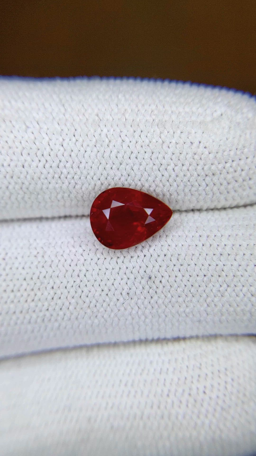 2.26 Ct. Ruby from Burma (Myanmar) Size Video