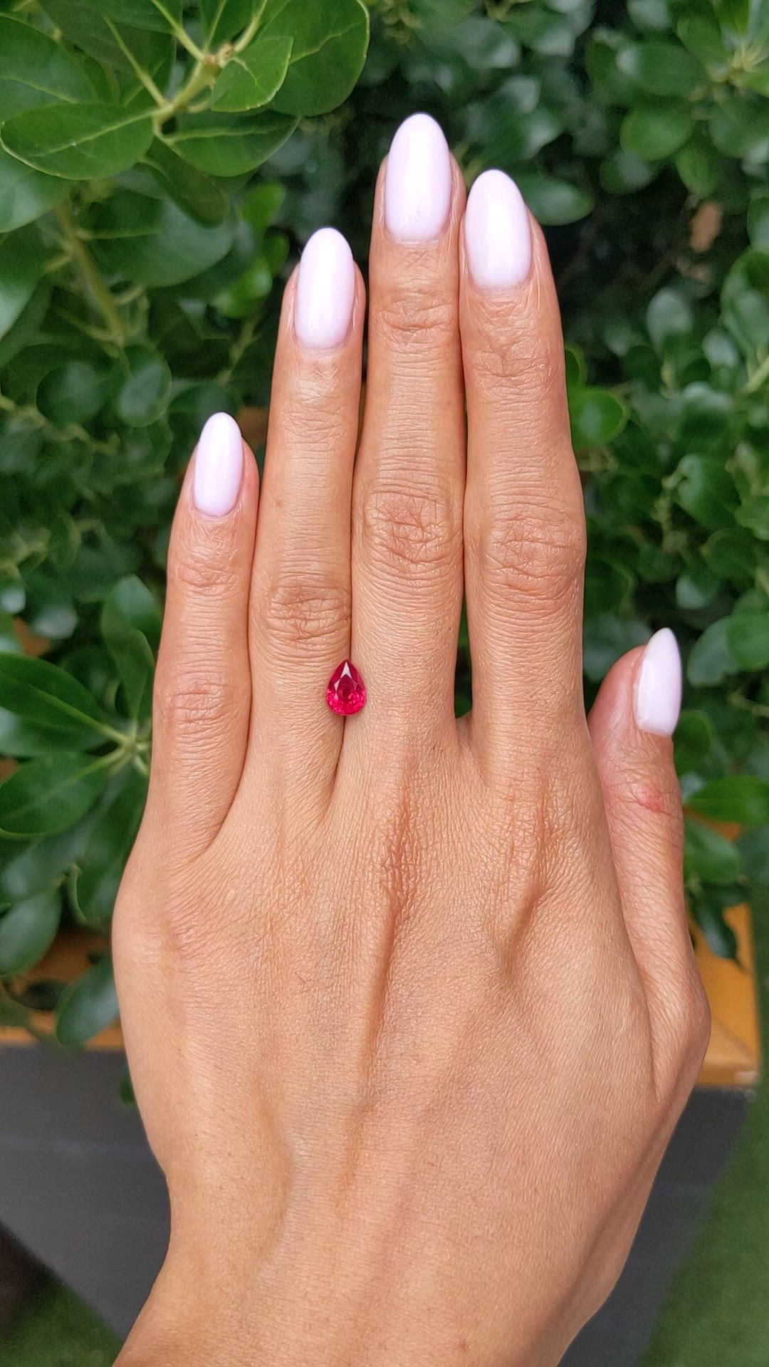 1.45 Ct. Pinkish Red Ruby from Burma (Myanmar) Size Video