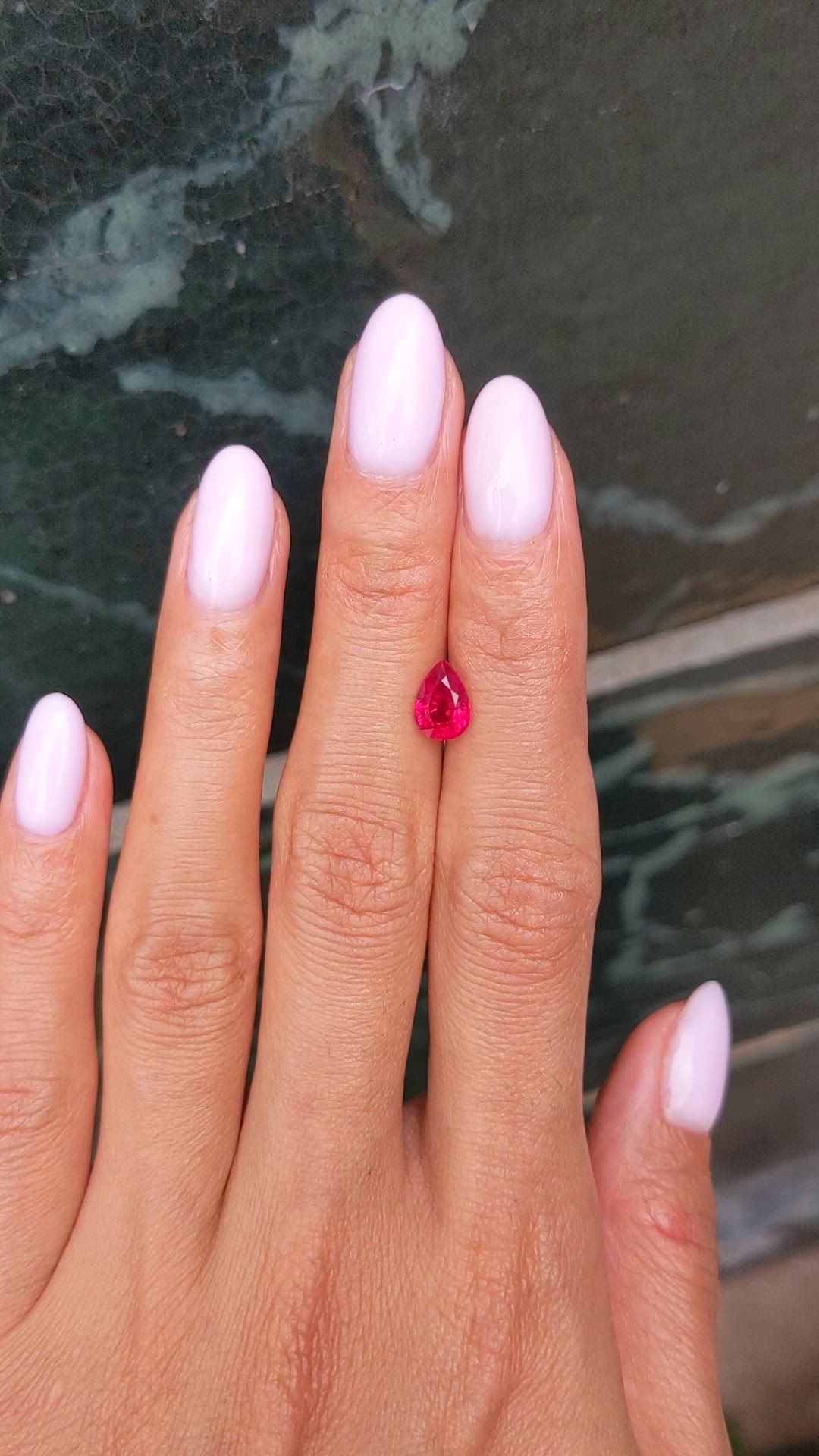 1.45 Ct. Pinkish Red Ruby from Burma (Myanmar) Size Video