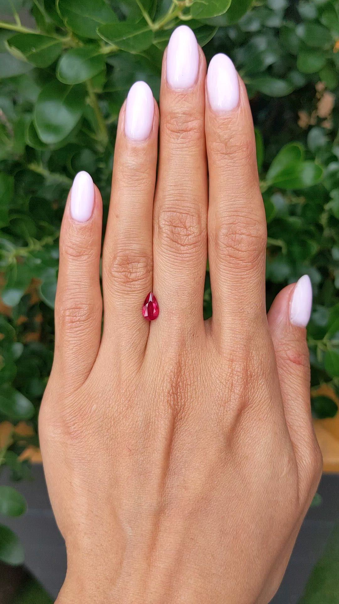 1.02 Ct. Pinkish Red Ruby from Burma (Myanmar) Size Video