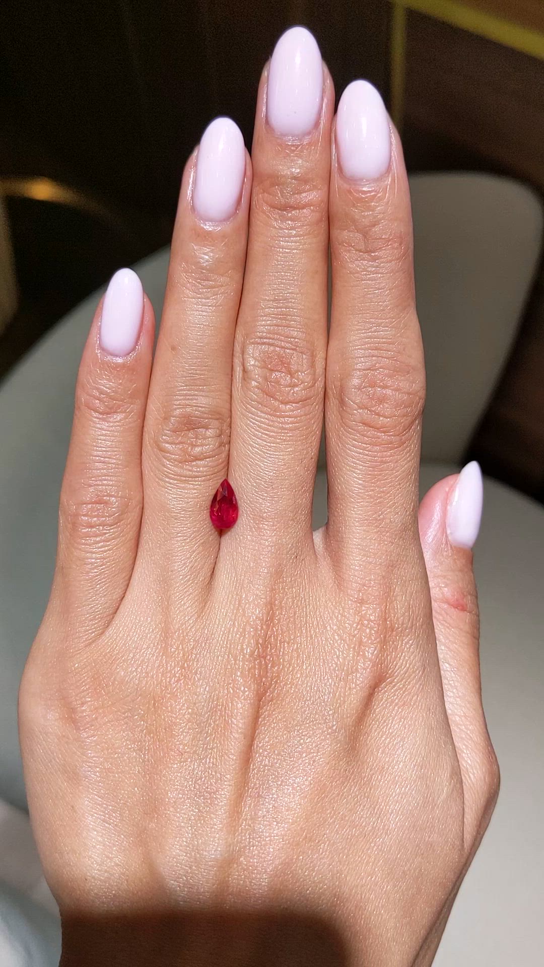 1.02 Ct. Pinkish Red Ruby from Burma (Myanmar) Size Video