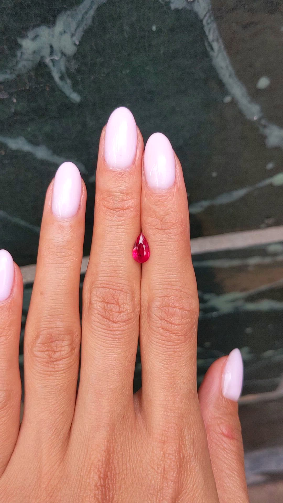 1.02 Ct. Pinkish Red Ruby from Burma (Myanmar) Size Video