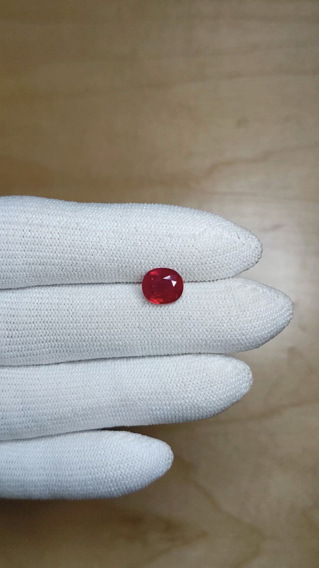 2.02 Ct. Ruby from Burma (Myanmar) Size Video