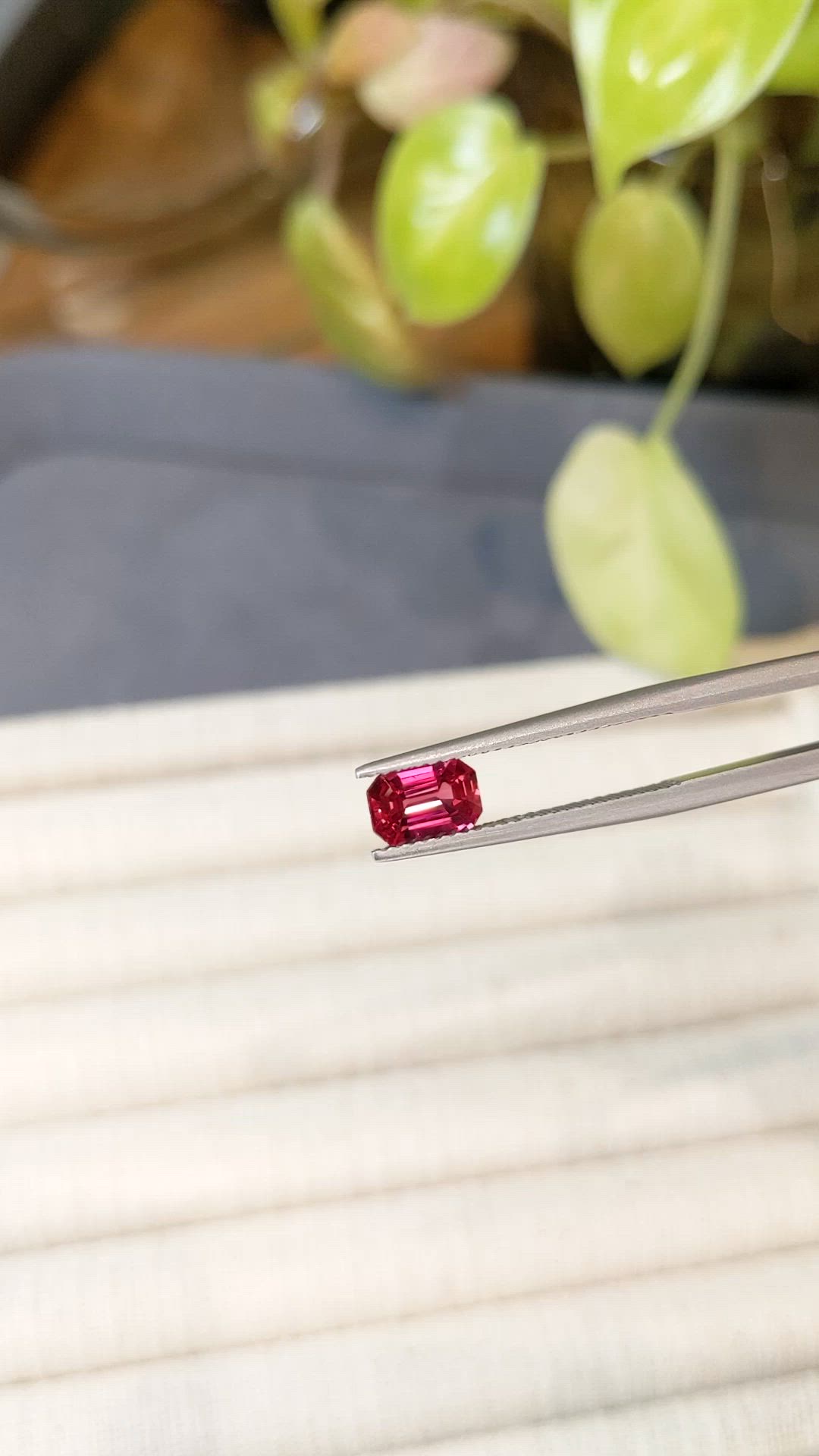 1.07 Ct. Pinkish Red Ruby from Mozambique Size Video