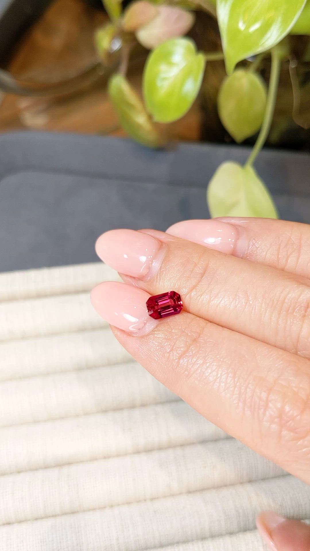 1.07 Ct. Pinkish Red Ruby from Mozambique Size Video