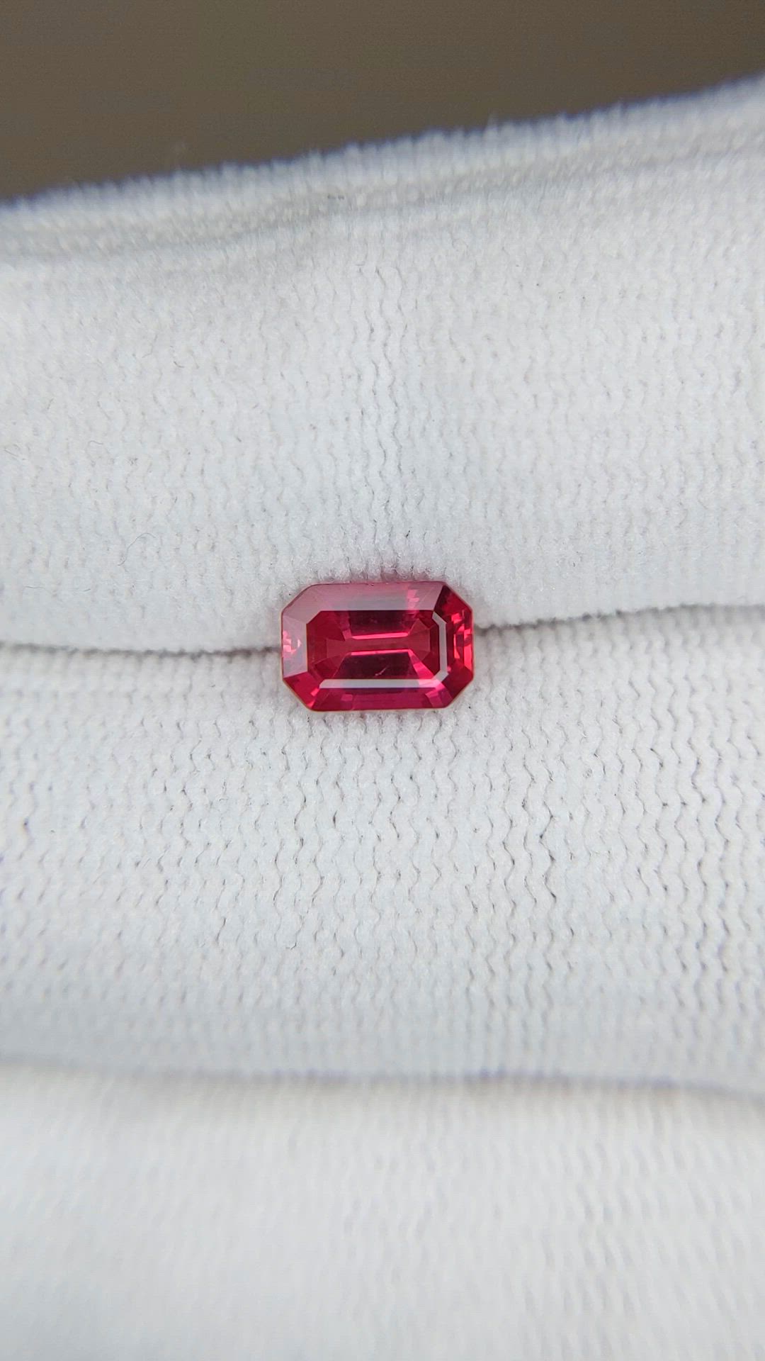 1.07 Ct. Pinkish Red Ruby from Mozambique Size Video