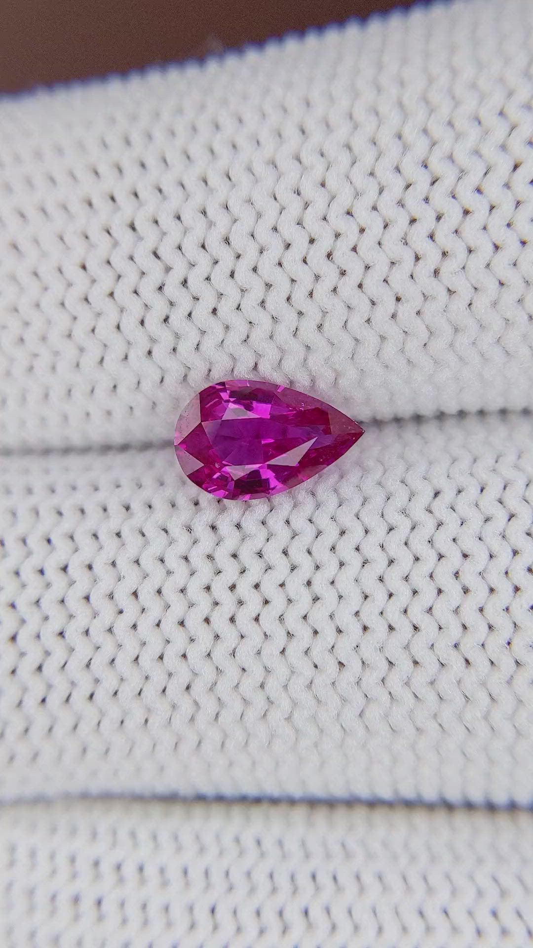 1.03 Ct. Pinkish Red Ruby from Mozambique Size Video