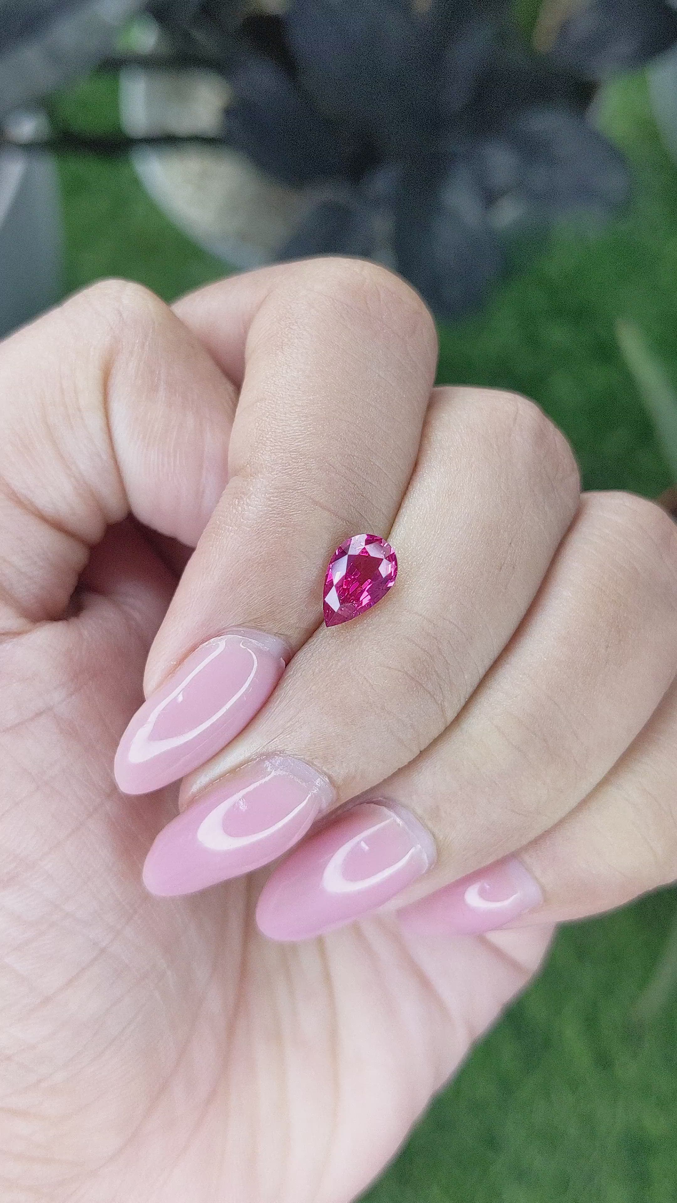 1.03 Ct. Pinkish Red Ruby from Mozambique Size Video