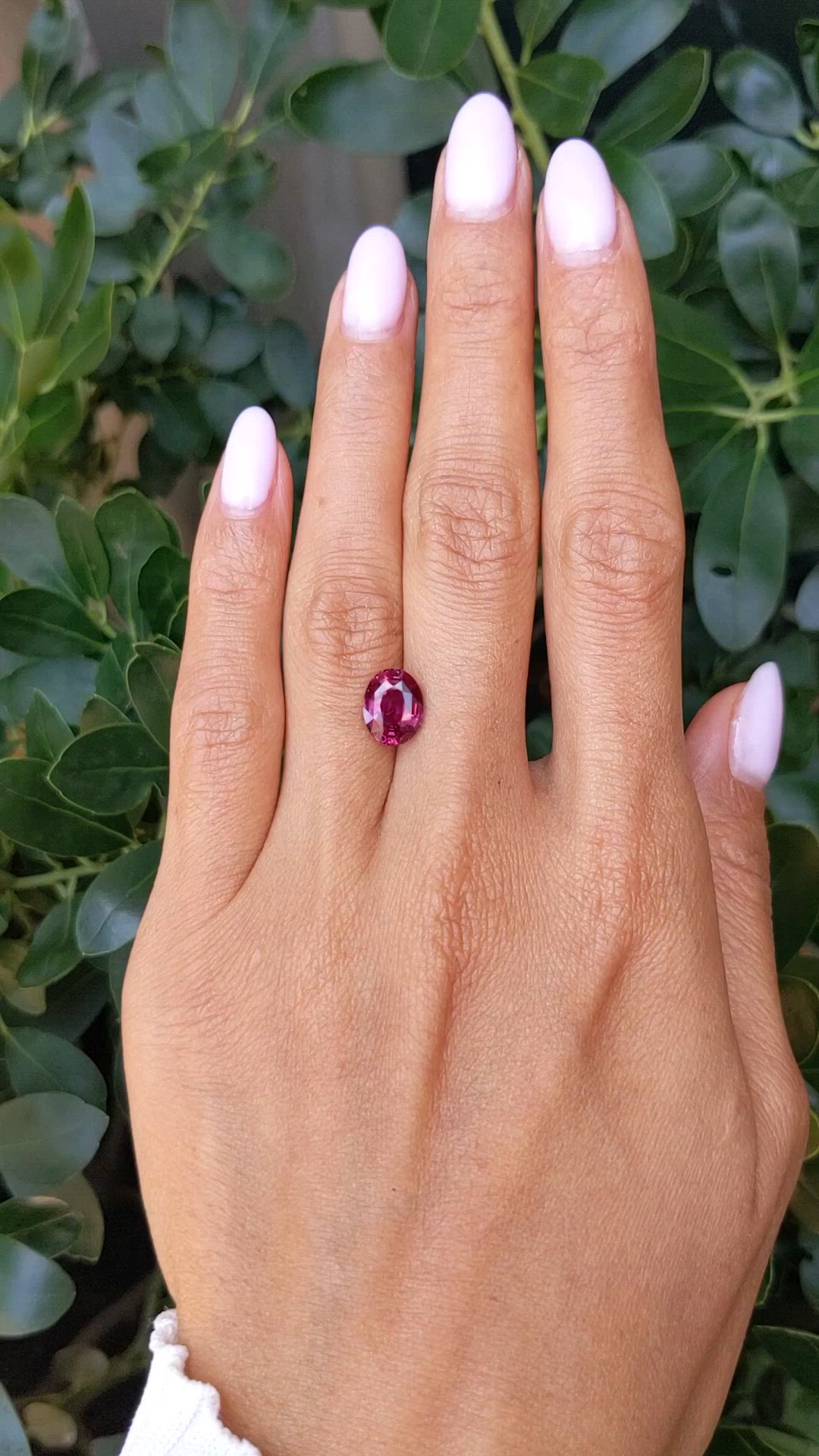 3.01 Ct. Purplish Red Ruby from Mozambique Size Video