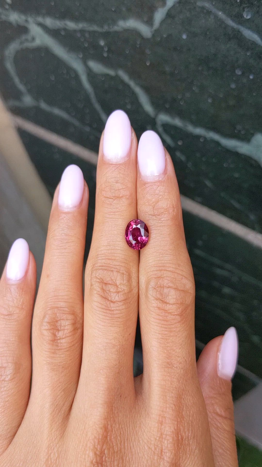 3.01 Ct. Purplish Red Ruby from Mozambique Size Video