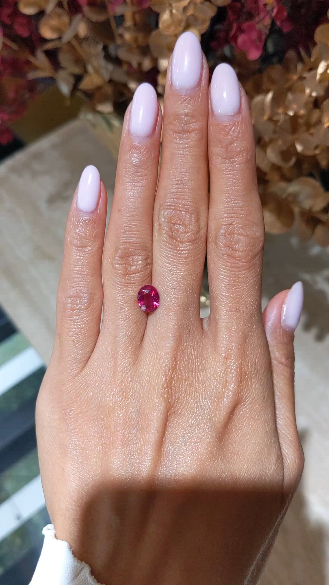 2.05 Ct. Purplish Red Ruby from Mozambique Size Video