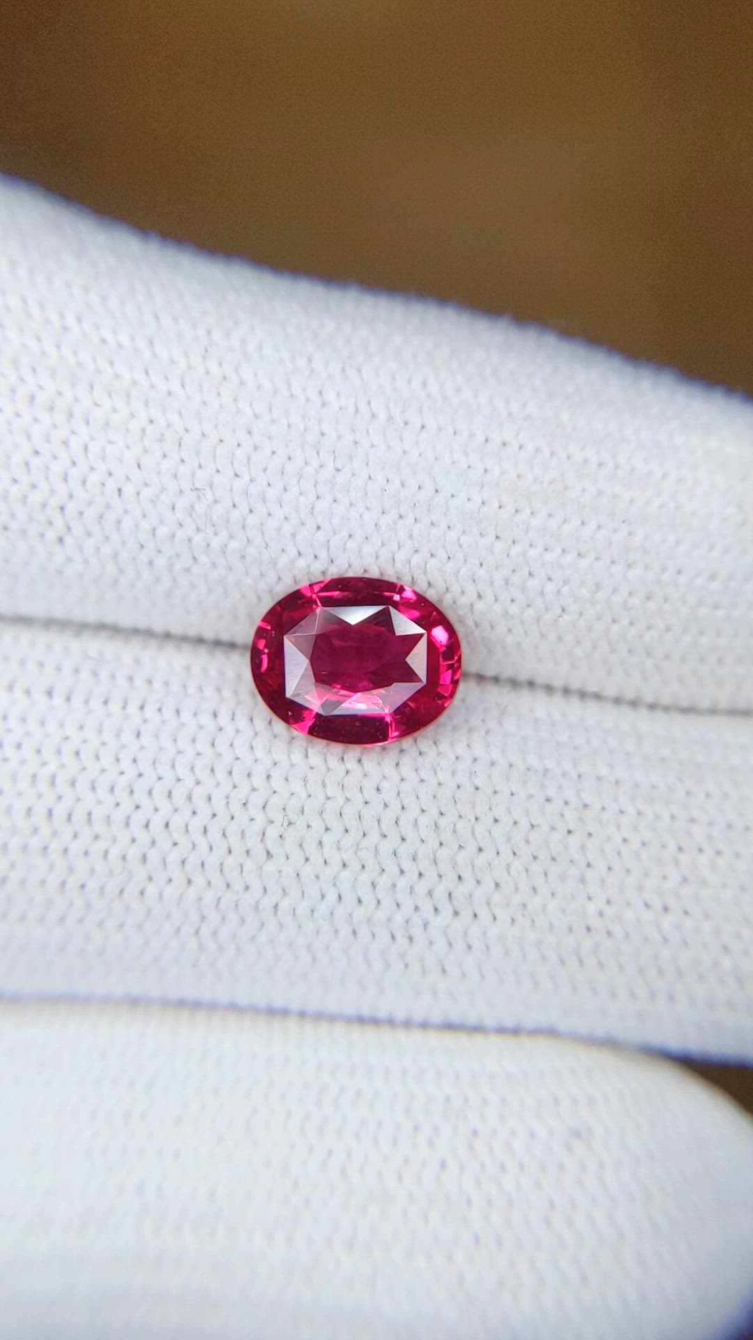 2.05 Ct. Purplish Red Ruby from Mozambique Size Video