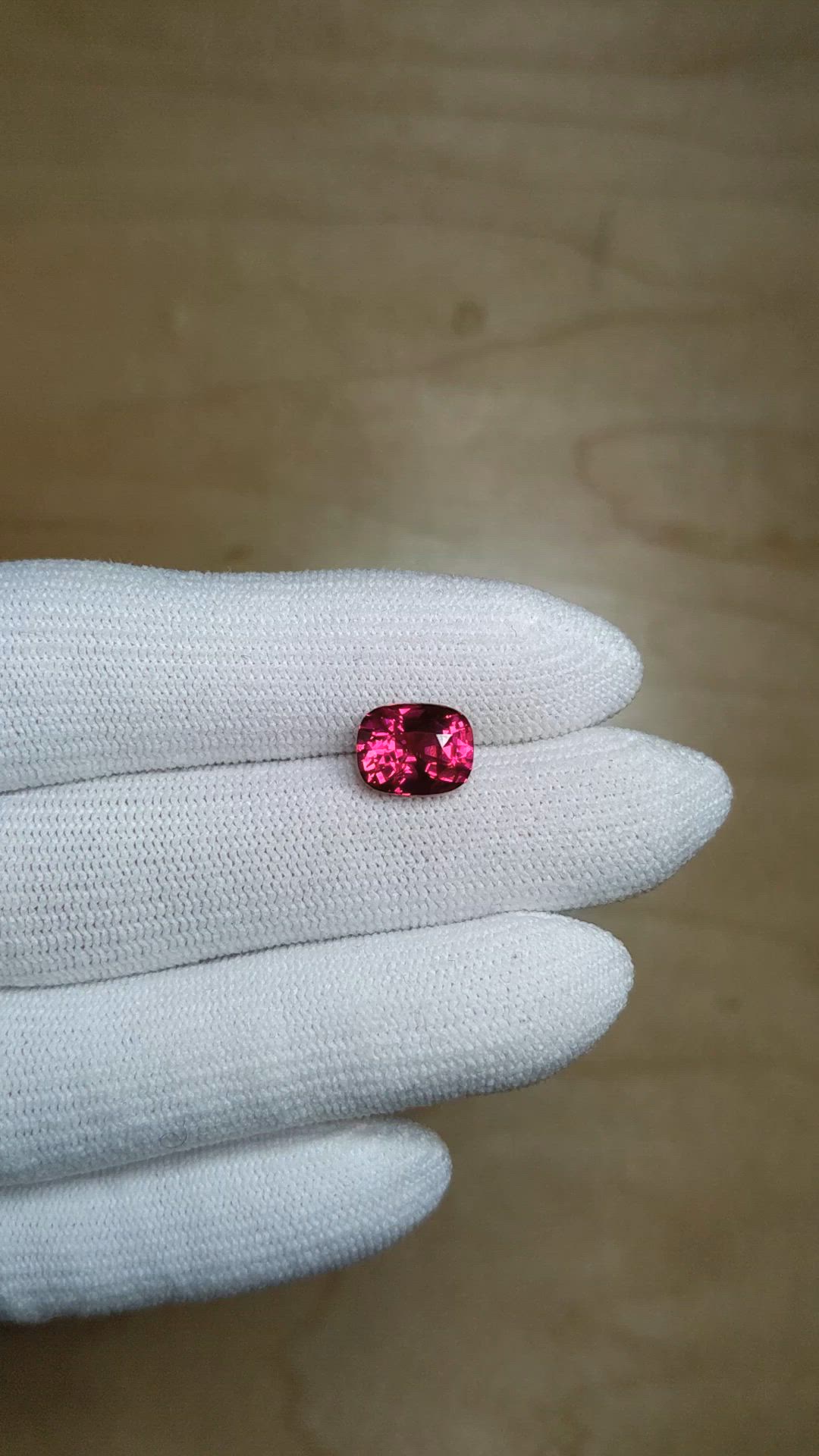 3.03 Ct. Purplish Red Ruby from Mozambique Size Video