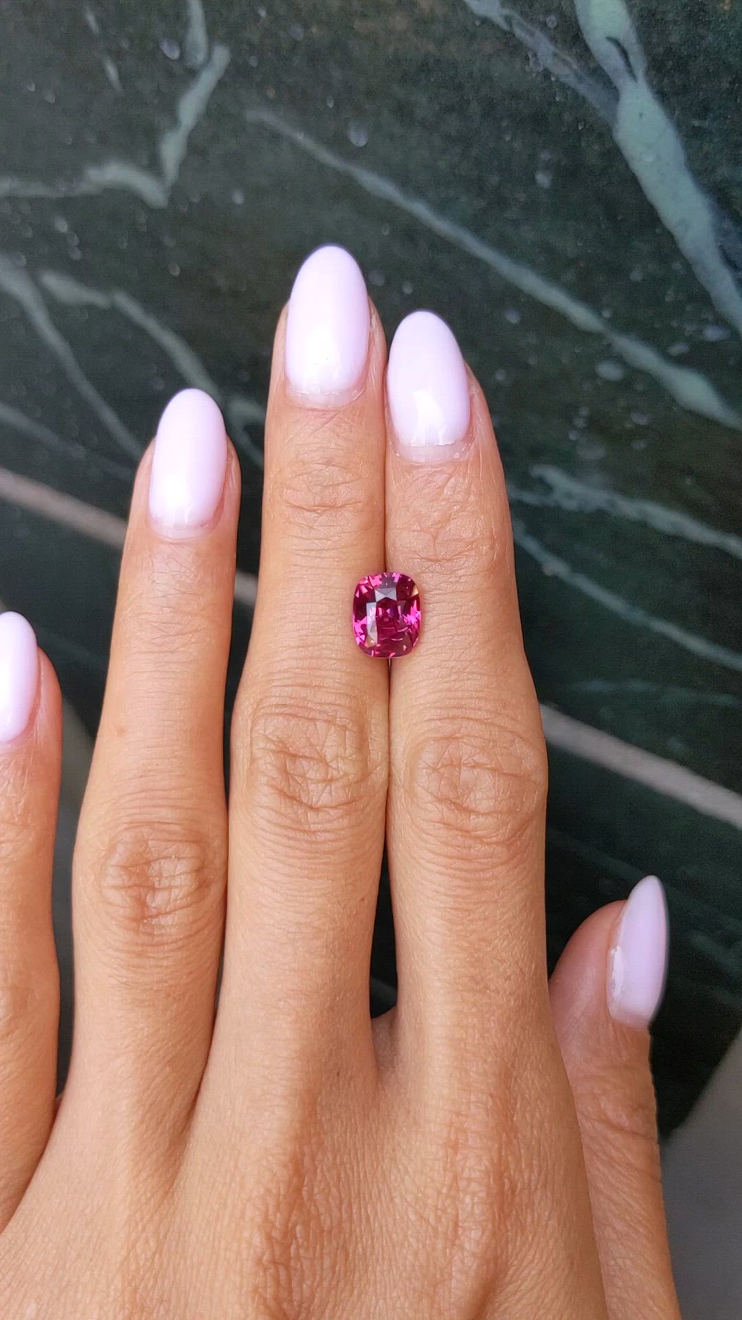 3.03 Ct. Purplish Red Ruby from Mozambique Size Video