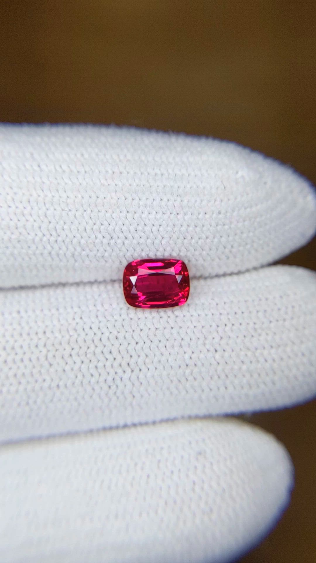 1.01 Ct. Pinkish Red Ruby from Mozambique Size Video
