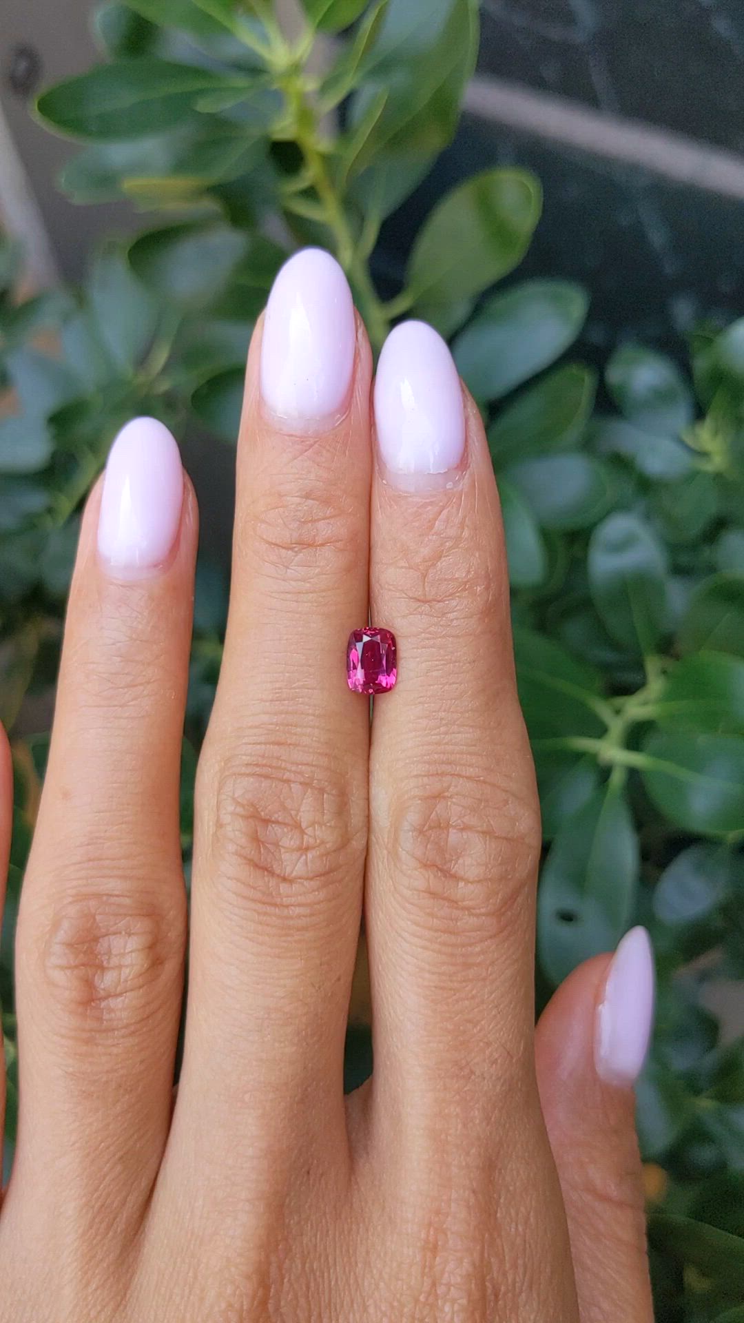 1.01 Ct. Pinkish Red Ruby from Mozambique Size Video