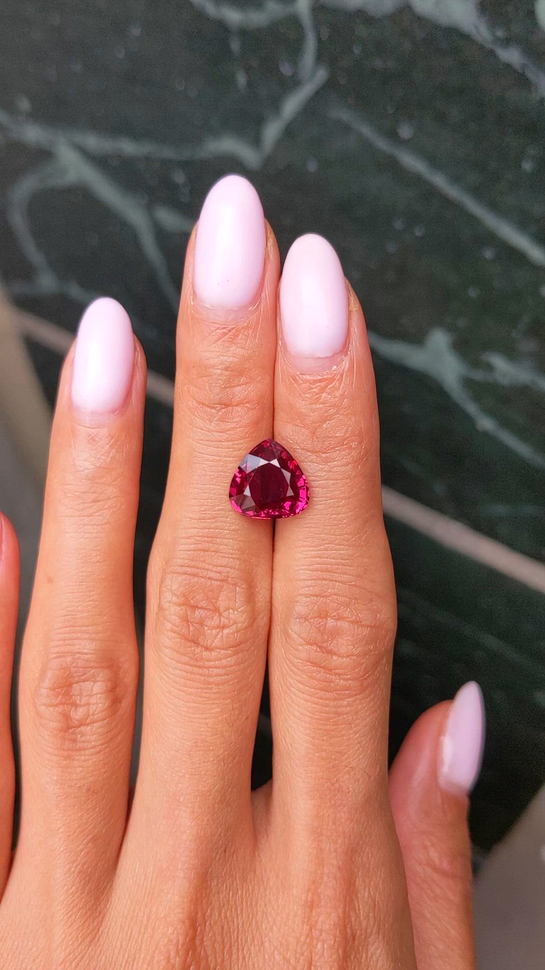 4.12 Ct. Purplish Red Ruby from Thailand Size Video