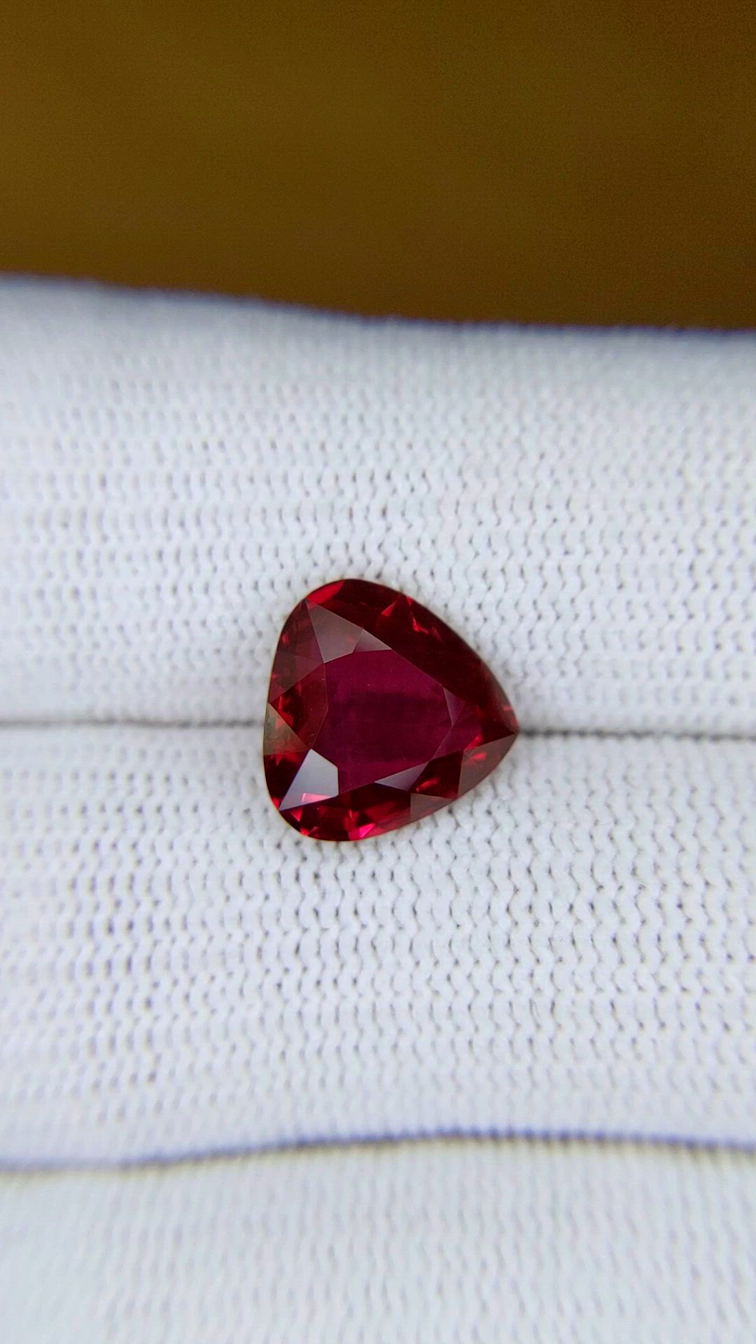 4.12 Ct. Purplish Red Ruby from Thailand Size Video