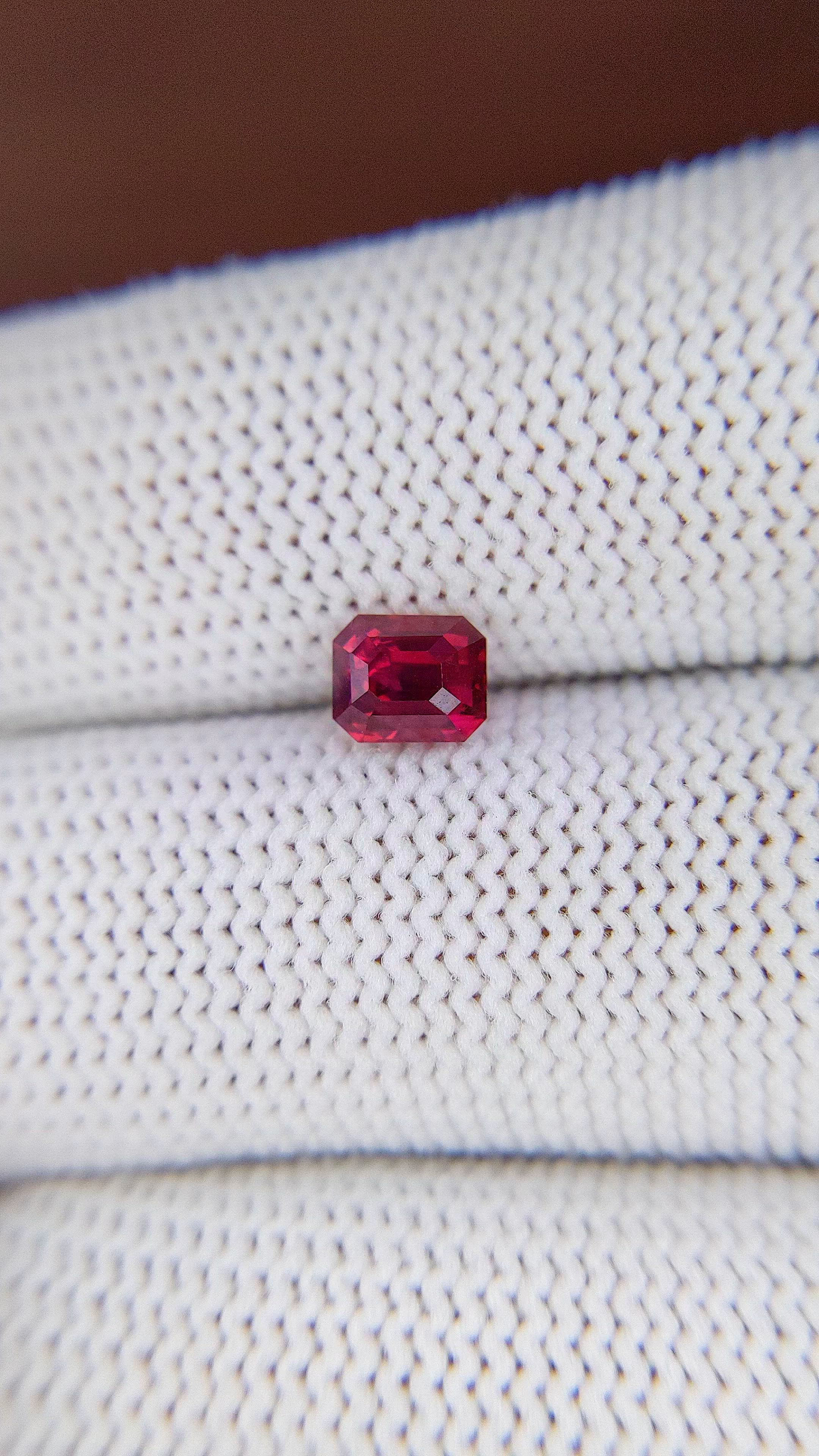 1.13 Ct. Purplish Red Ruby from Madagascar Size Video