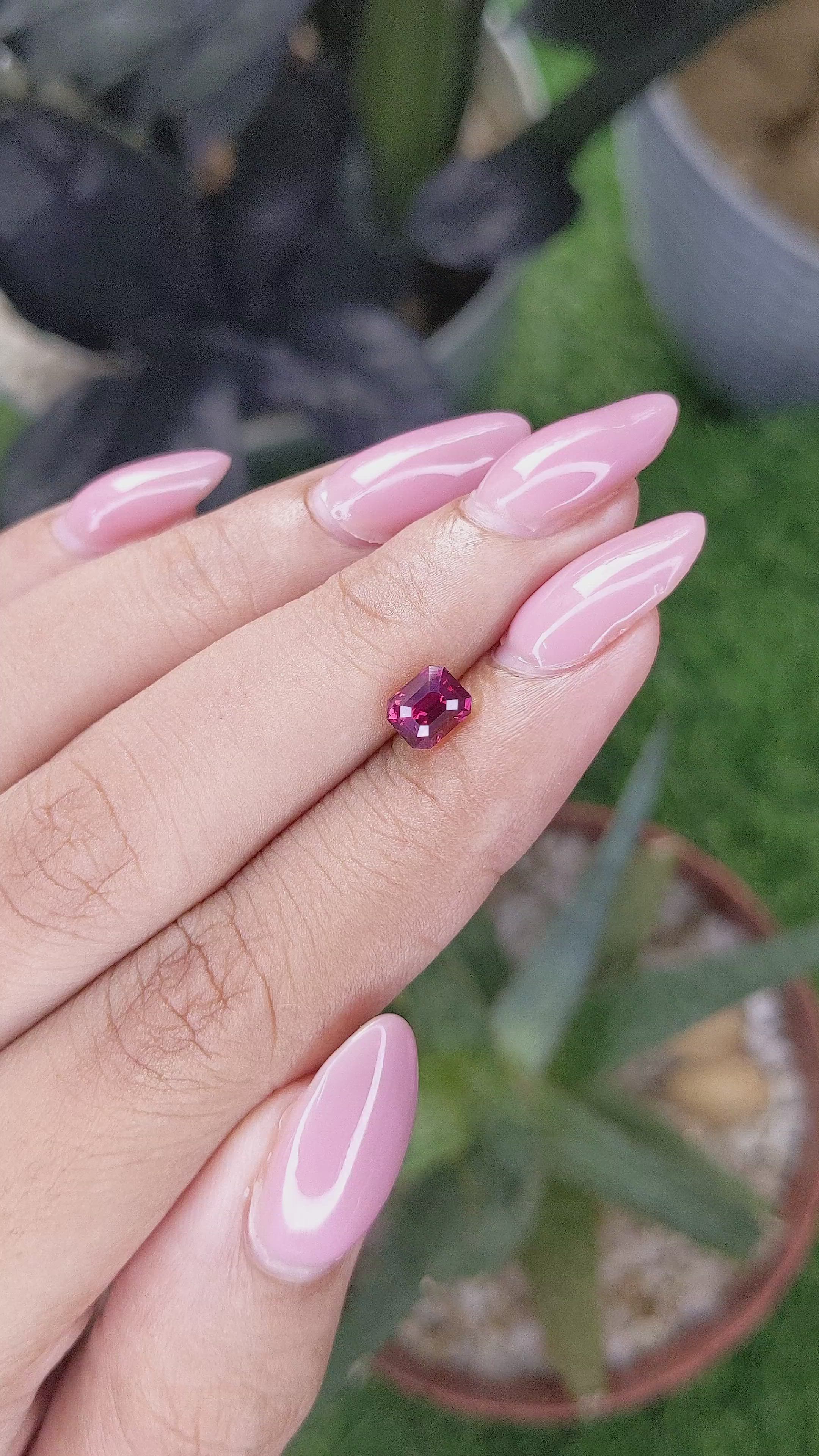 1.13 Ct. Purplish Red Ruby from Madagascar Size Video